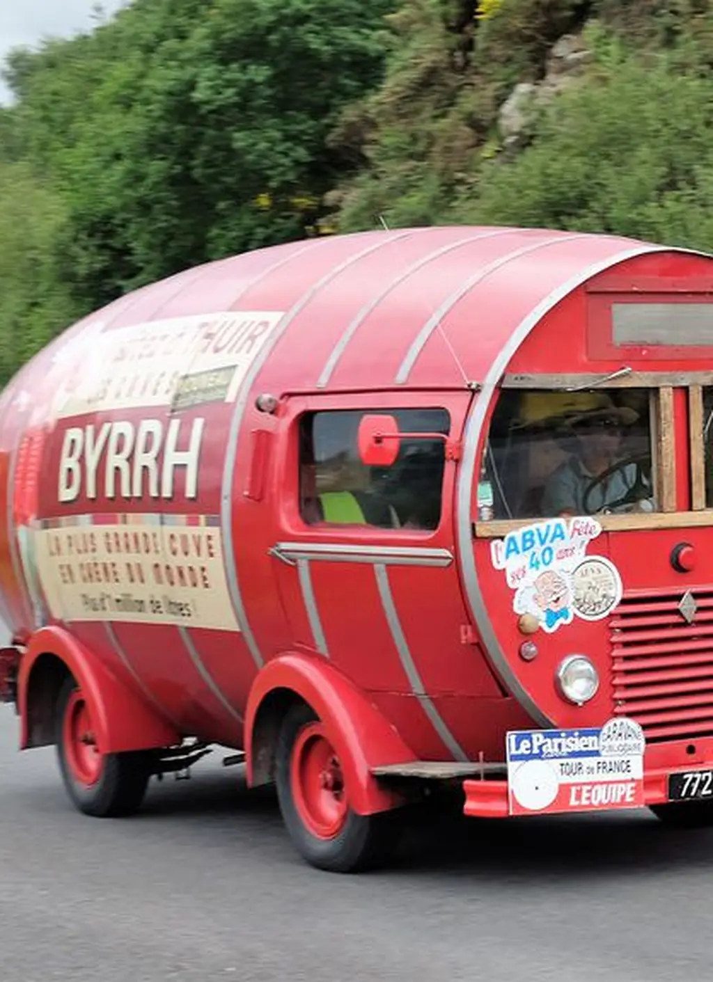 Red Byrrh publicity vehicle from the Tour de France