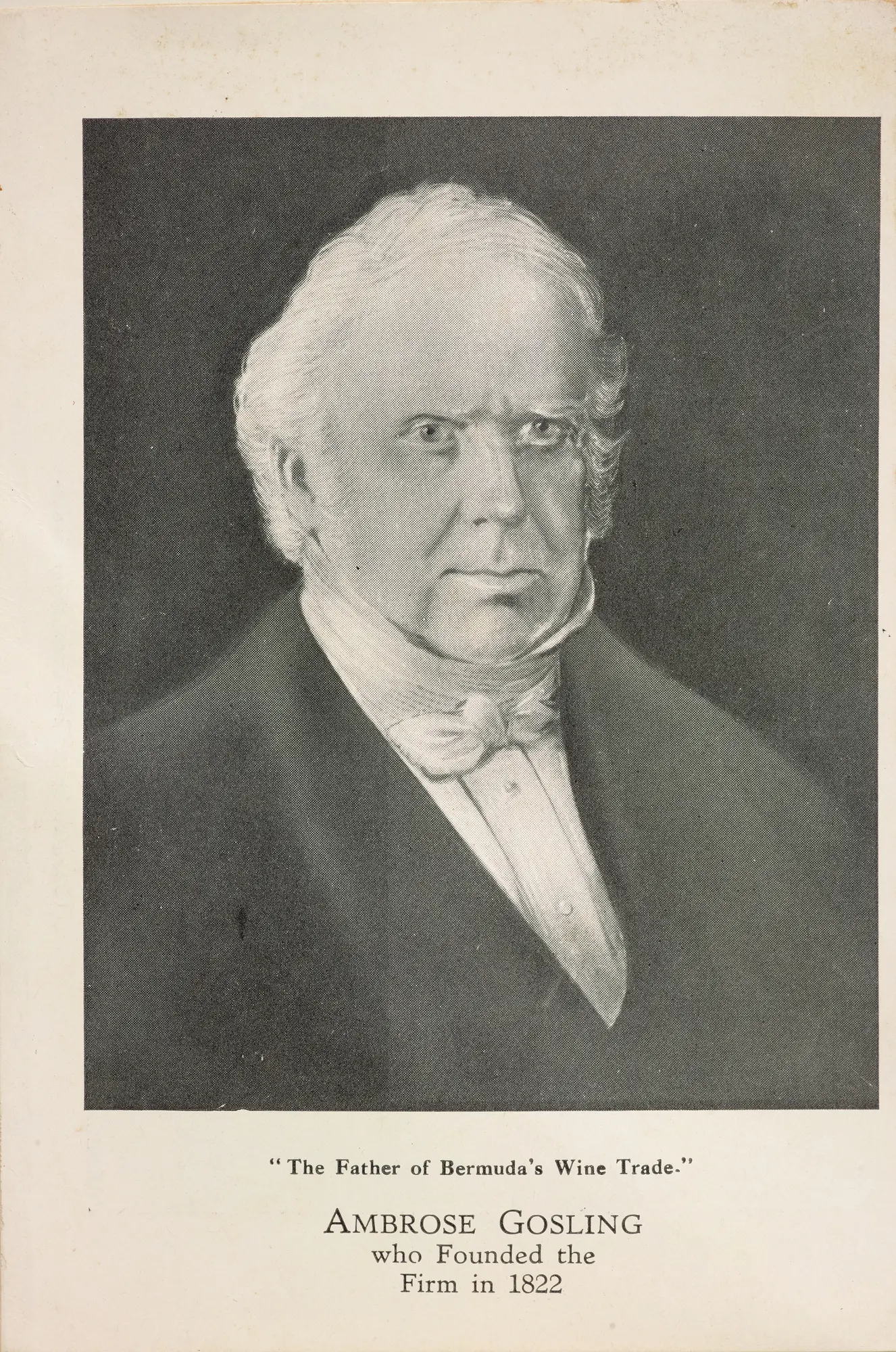 Portr&auml;t von Ambrose Gosling, dem Gr&uuml;nder