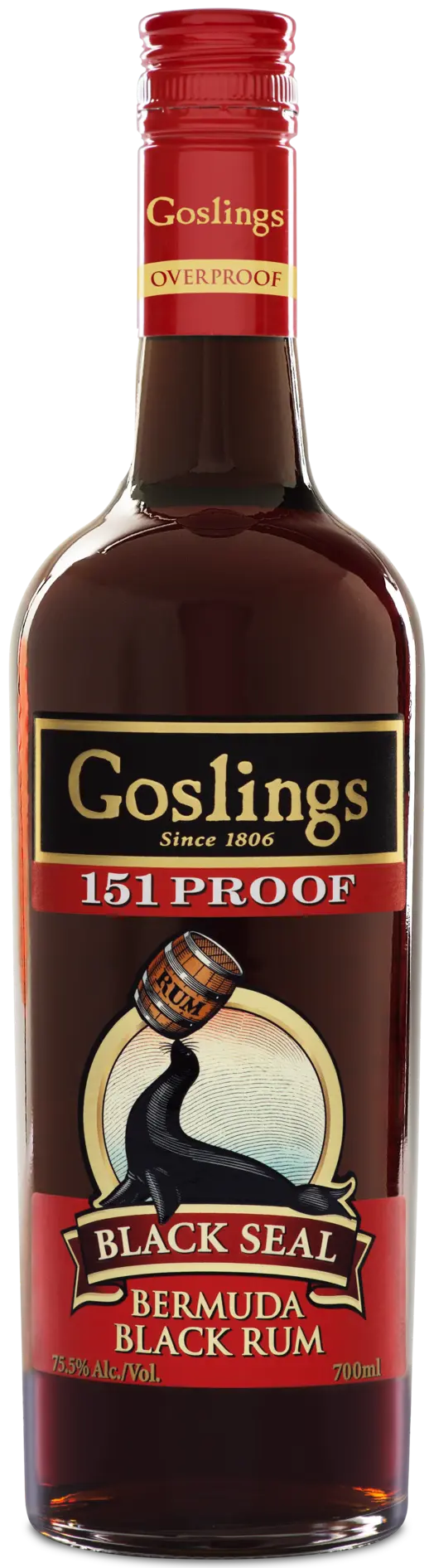 Flasche Goslings Black Seal 151 Proof Rum
