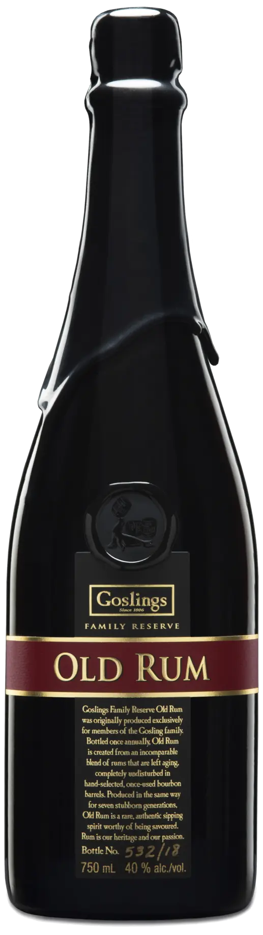 Flasche Goslings Old Rum