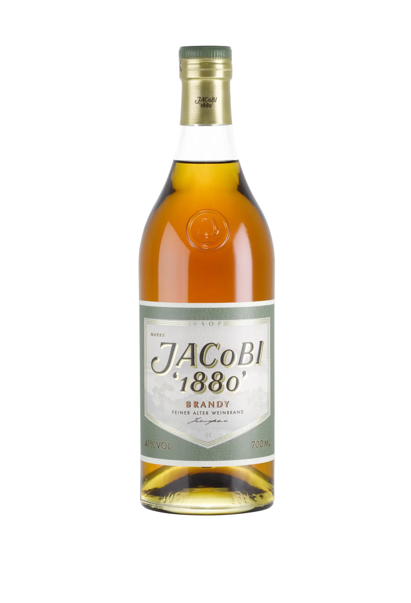 Bottle of JACoBI 1880 VSOP brandy